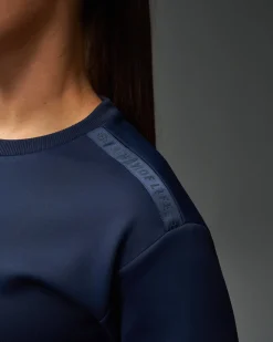 COOL-FEEL Women's Fitted Crew - Navy