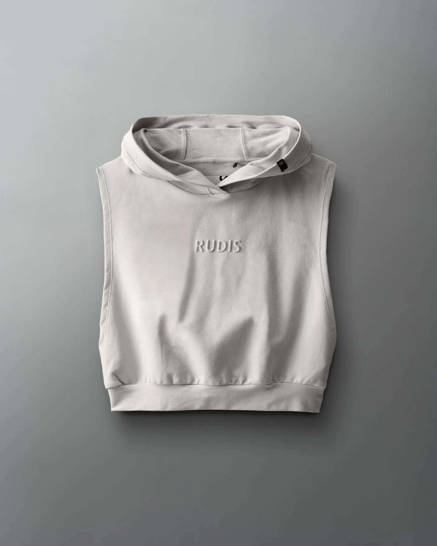 Embossed Wordmark Women's Sleeveless Crop Hoodie