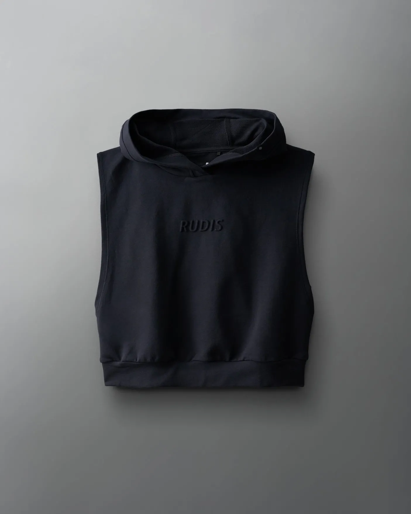 Embossed Wordmark Women's Sleeveless Crop Hoodie