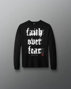 Gothic Faith Over Fear Youth Elite Super Soft Long Sleeve