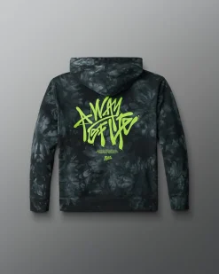 Graffiti Wordmark Tie-Dye Youth Hoodie