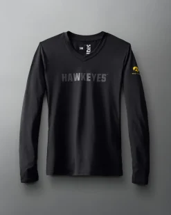 Hawkeyes Performance Stretch Women's V-Neck Long Sleeve