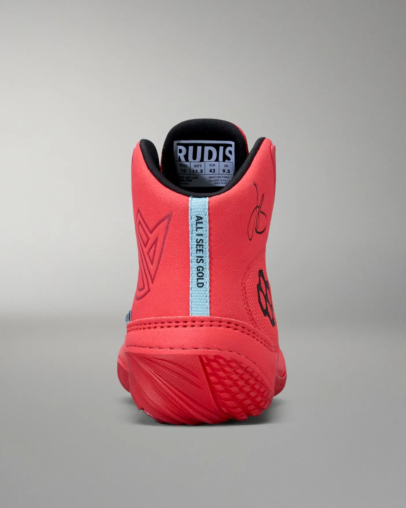 JB1 Adult Wrestling Shoes - Fire Red