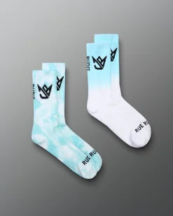 JB Aqua Tie Dye Knit Essential Socks (2 Pack)