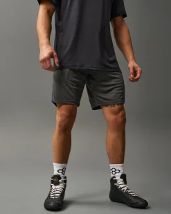 RUDIS 8" Mesh Shorts - Charcoal