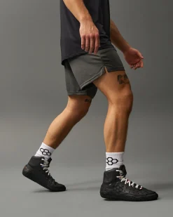 RUDIS 8" Mesh Shorts - Charcoal