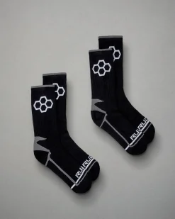 RUDIS Black/Black Knit Essential Socks (2 Pair)