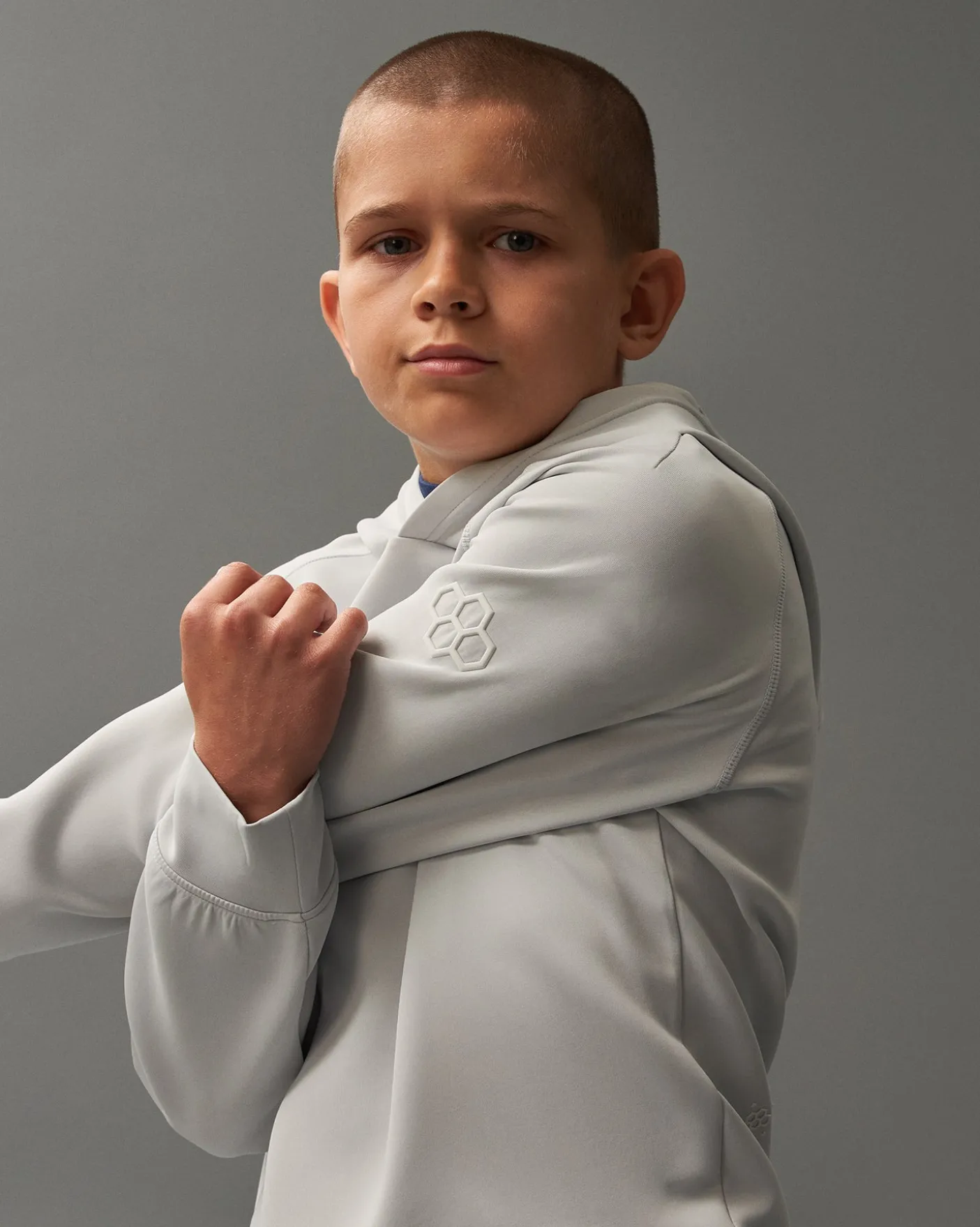 RUDIS COOL-FEEL Youth Hoodie - Lunar Gray