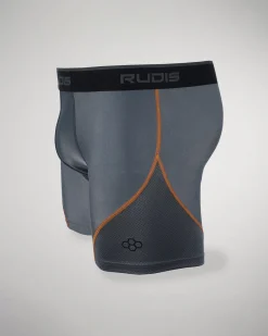RUDIS Essential Gray/Orange Adult Boxer Brief