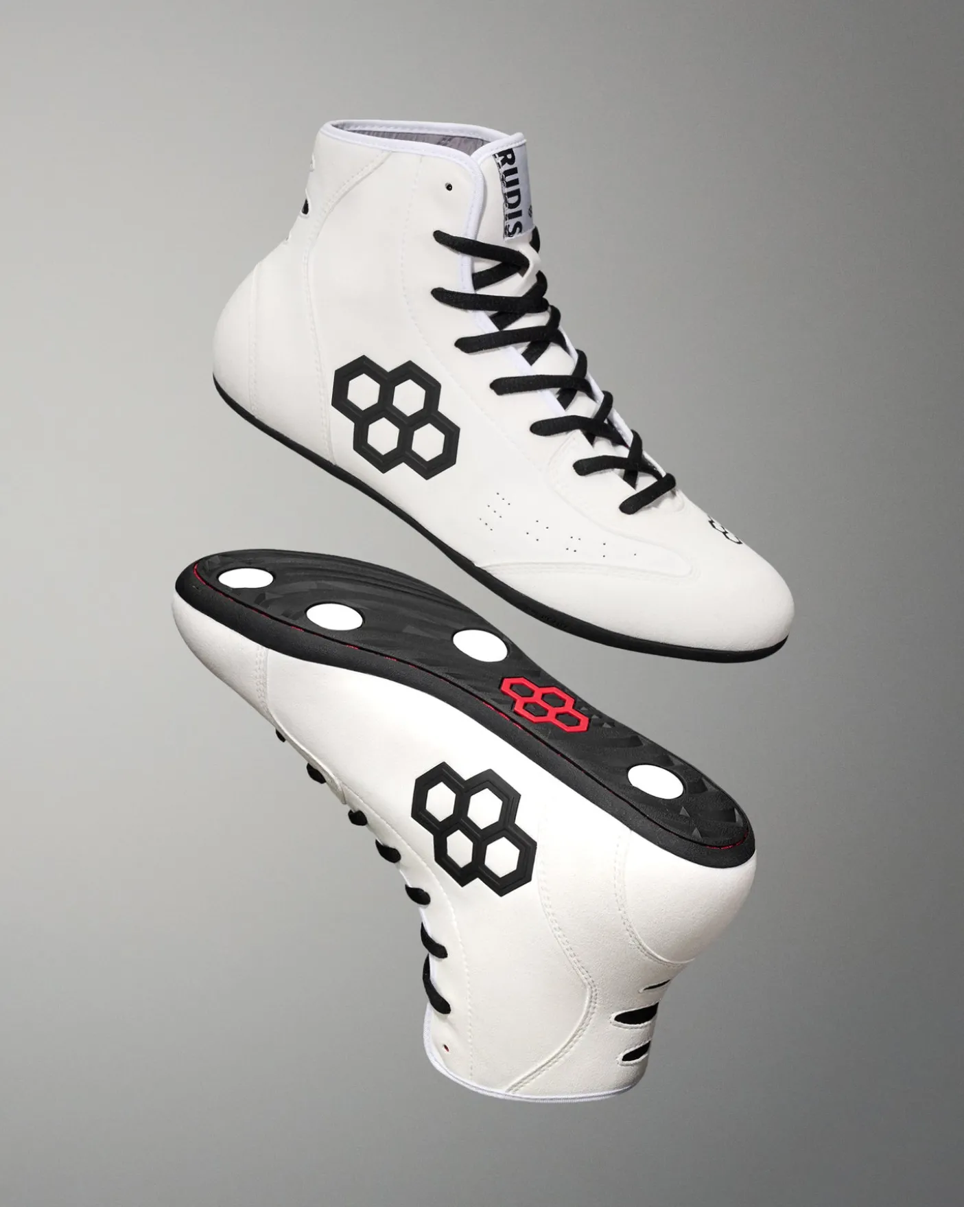 RUDIS International Adult Wrestling Shoes - White/Black