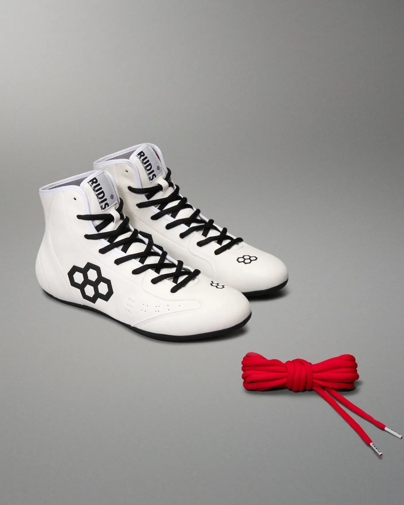 RUDIS International Adult Wrestling Shoes - White/Black