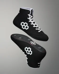 RUDIS International Adult Wrestling Shoes - Black/White