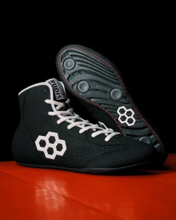 RUDIS International Adult Wrestling Shoes - Black/White