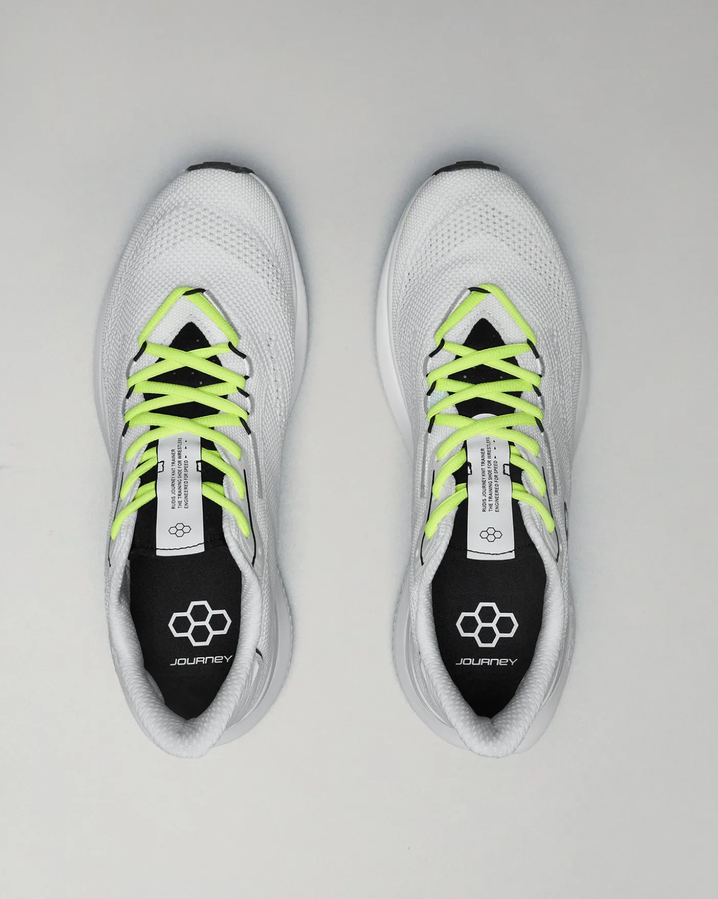 RUDIS Journey Knit Adult Training Shoes - White/Neon