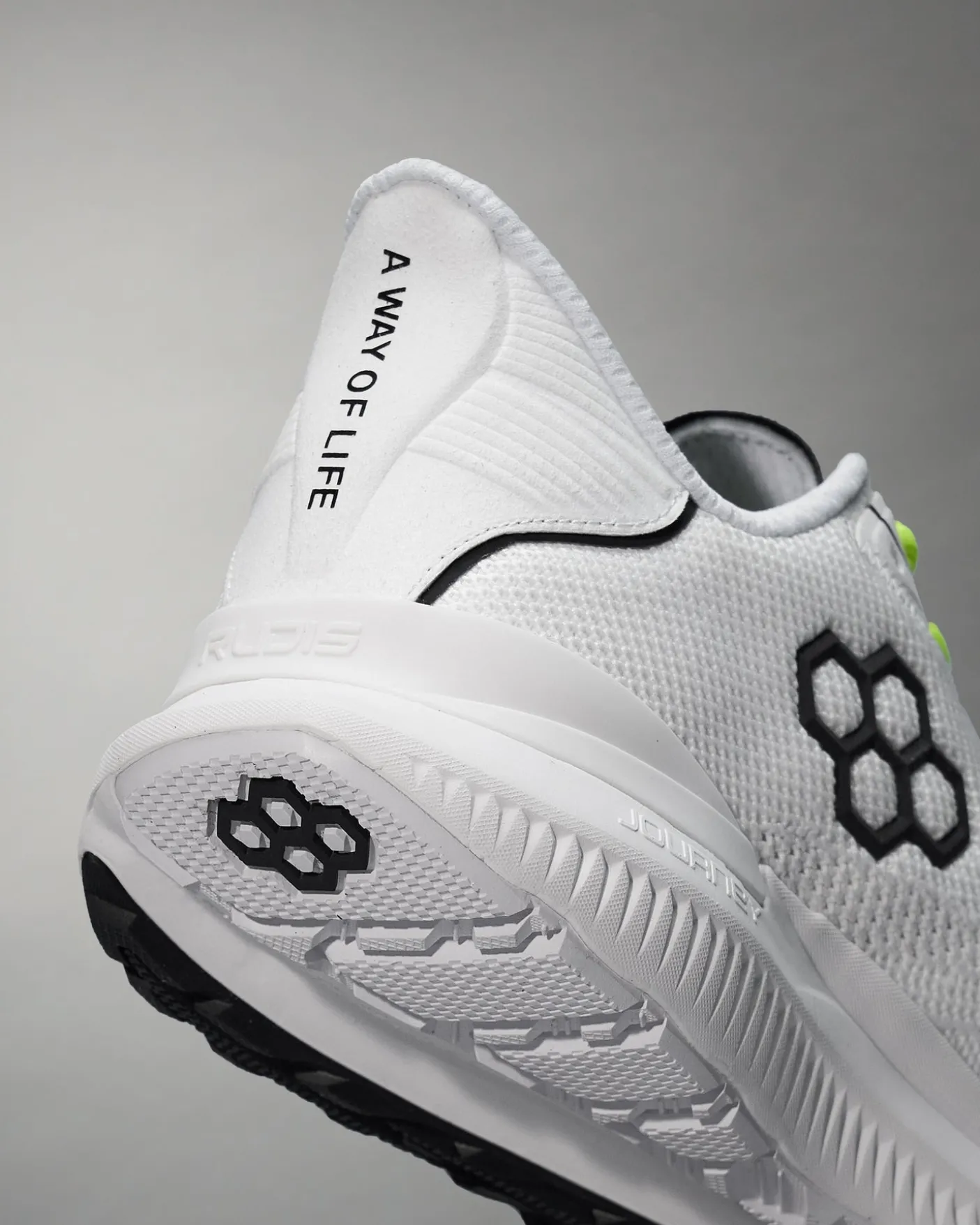RUDIS Journey Knit Adult Training Shoes - White/Neon