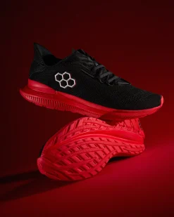 RUDIS Journey Knit Adult Training Shoes - Black/Red