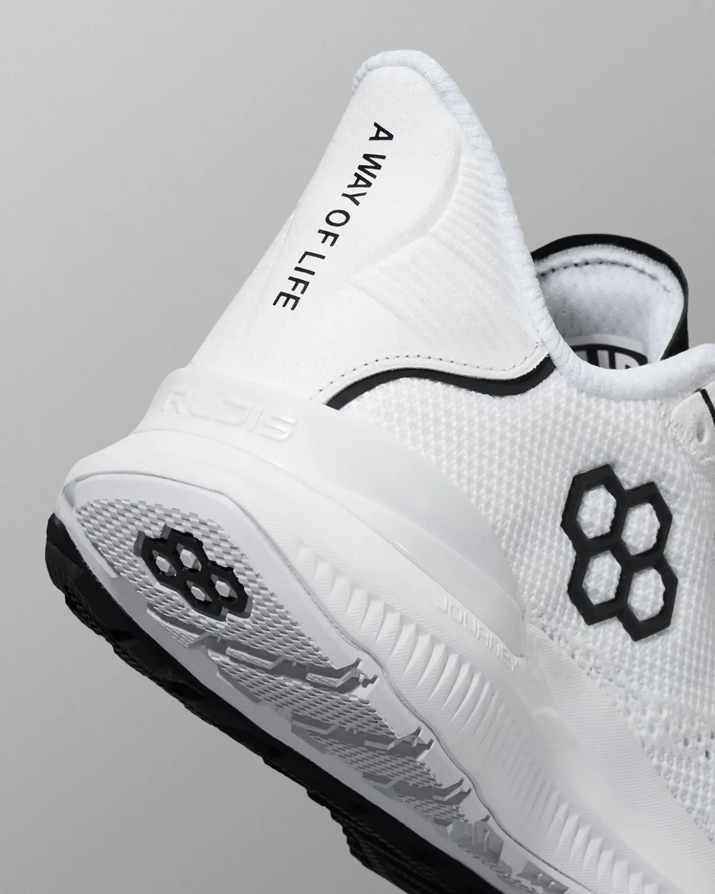 RUDIS Journey Knit Youth Training Shoes - White/Neon