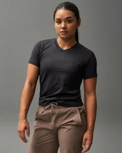 RUDIS Performance Women's V-Neck T-Shirt - Black