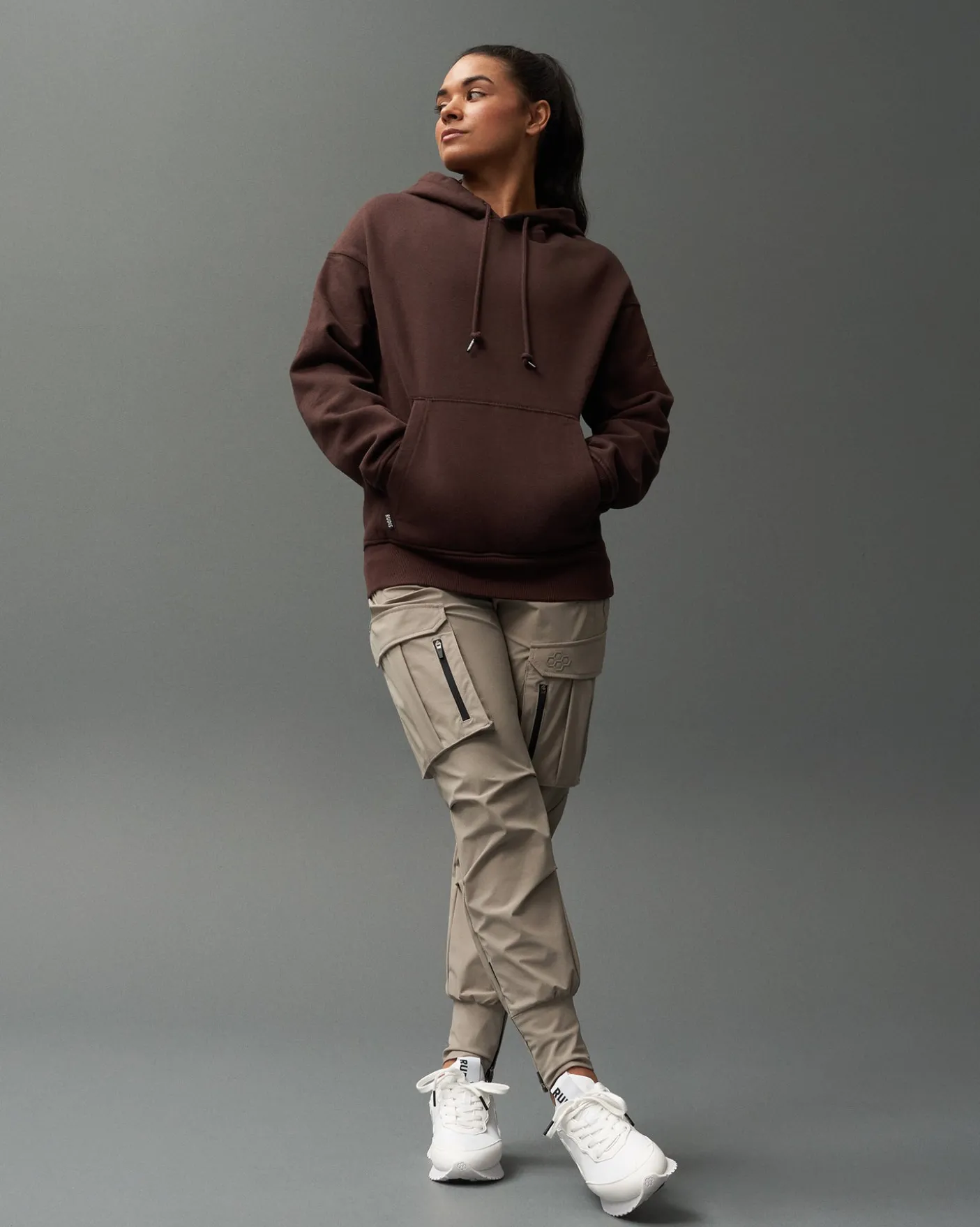 RUDIS Titan Heavyweight Fleece Hoodie - Ground Coffee