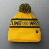 RUDIS Two Tone Pom Beanie - Yellow/Black