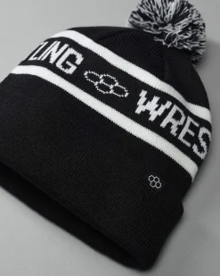 RUDIS Two Tone Pom Beanie - Black/White