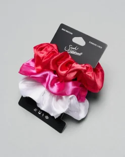 Sarah Hildebrandt 3-Pack Scrunchies - White/Pink/Red