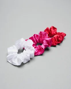 Sarah Hildebrandt 3-Pack Scrunchies - White/Pink/Red