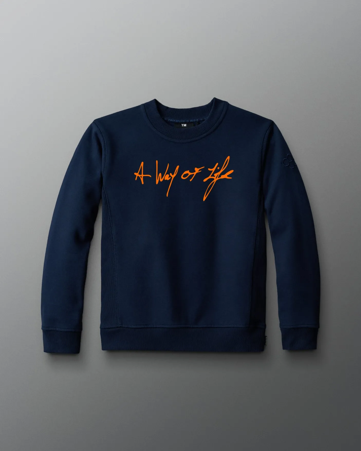 Scripted Motto Youth Crewneck