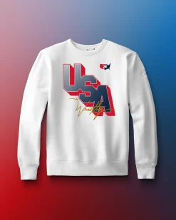 USA Wrestling Block Comfort Fleece Crewneck