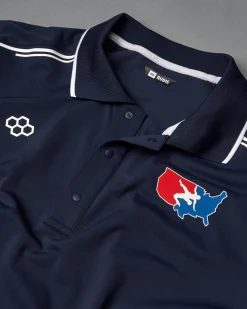 USA Wrestling Chronicle Elite Snap Polo