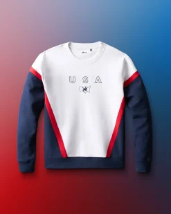 USA Wrestling Colorblock Crewneck