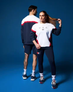 USA Wrestling Colorblock Crewneck
