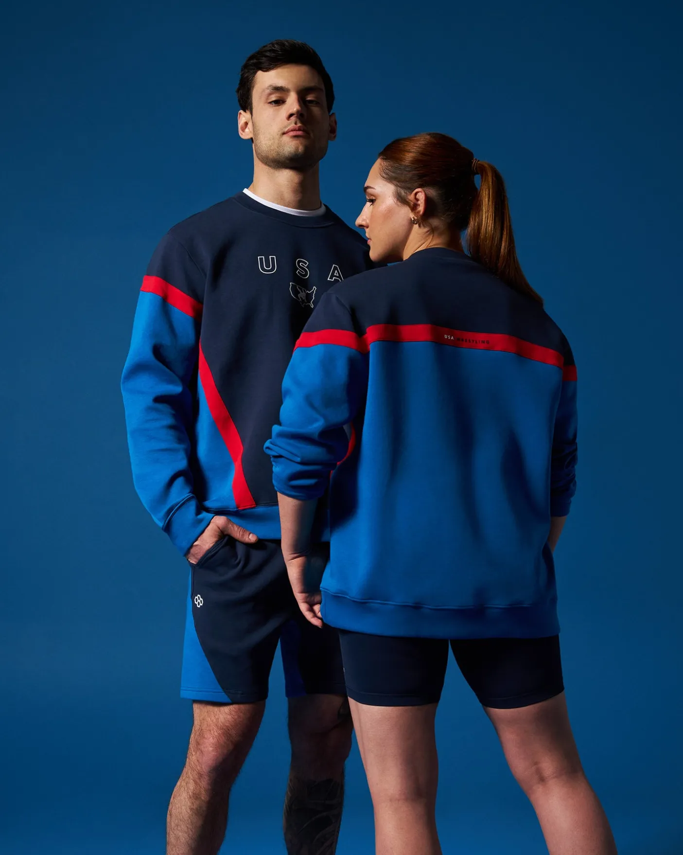USA Wrestling Colorblock Crewneck