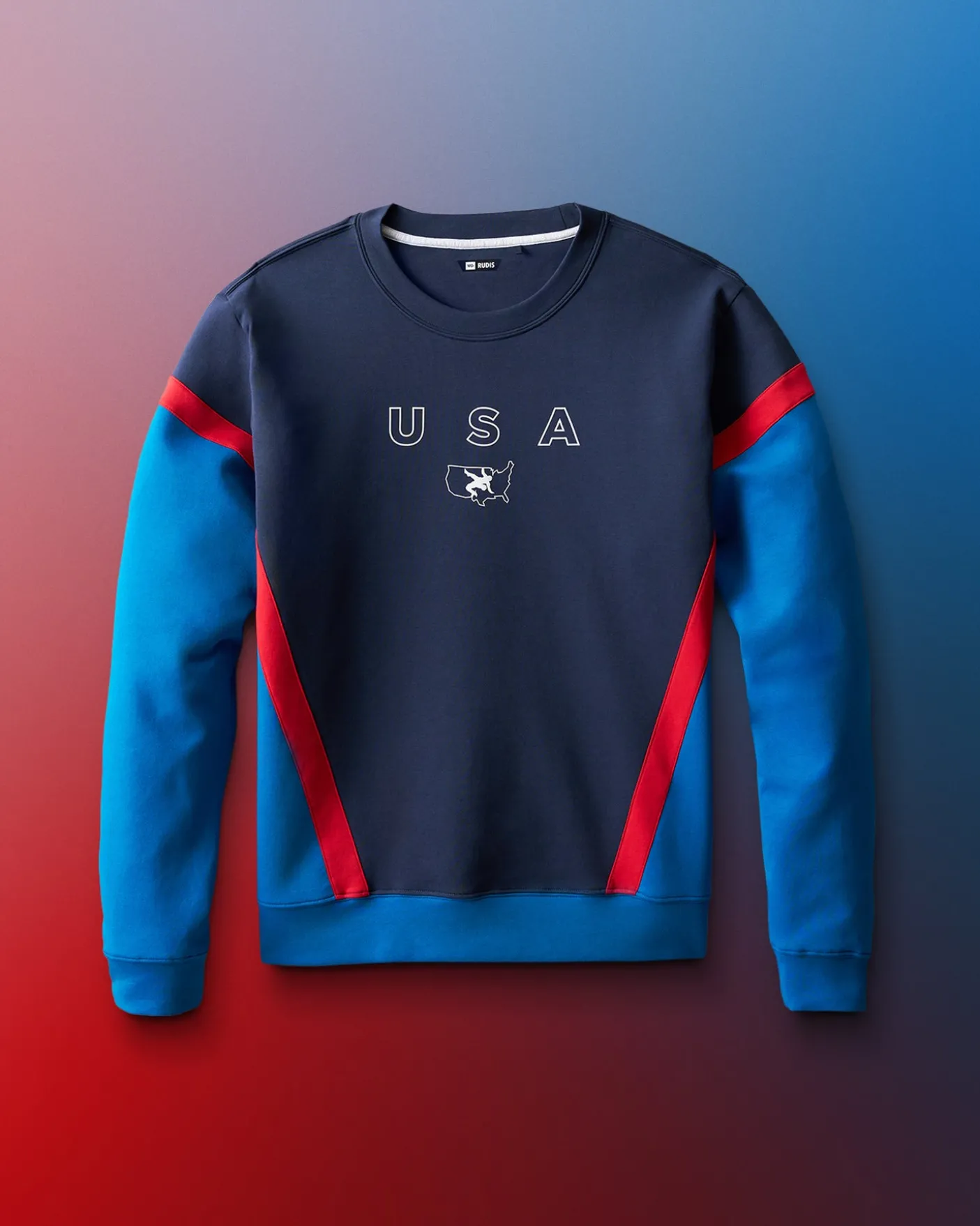 USA Wrestling Colorblock Crewneck