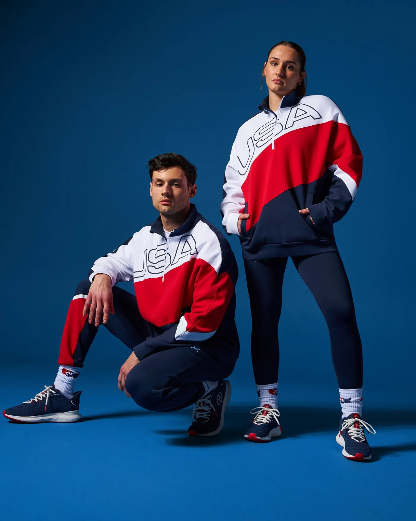 USA Wrestling Colorblock 1/4 Zip
