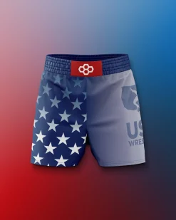 USA Wrestling Flag Sublimated Shorts