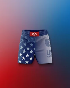 USA Wrestling Flag Youth Sublimated Shorts