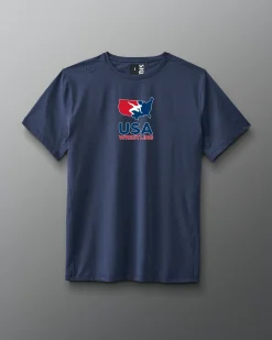 USA Wrestling Legacy Performance Heather T-Shirt