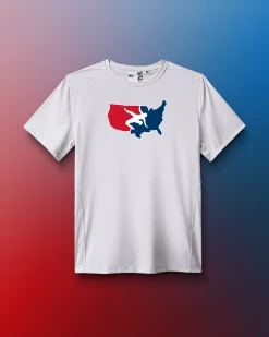 USA Wrestling Logo Performance Heather T-Shirt