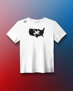 USA Wrestling Logo Performance Heather T-Shirt