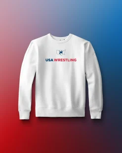 USA Wrestling Logo Youth Comfort Fleece Crewneck
