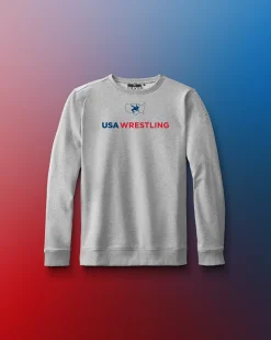 USA Wrestling Logo Youth Elite Terry Crewneck