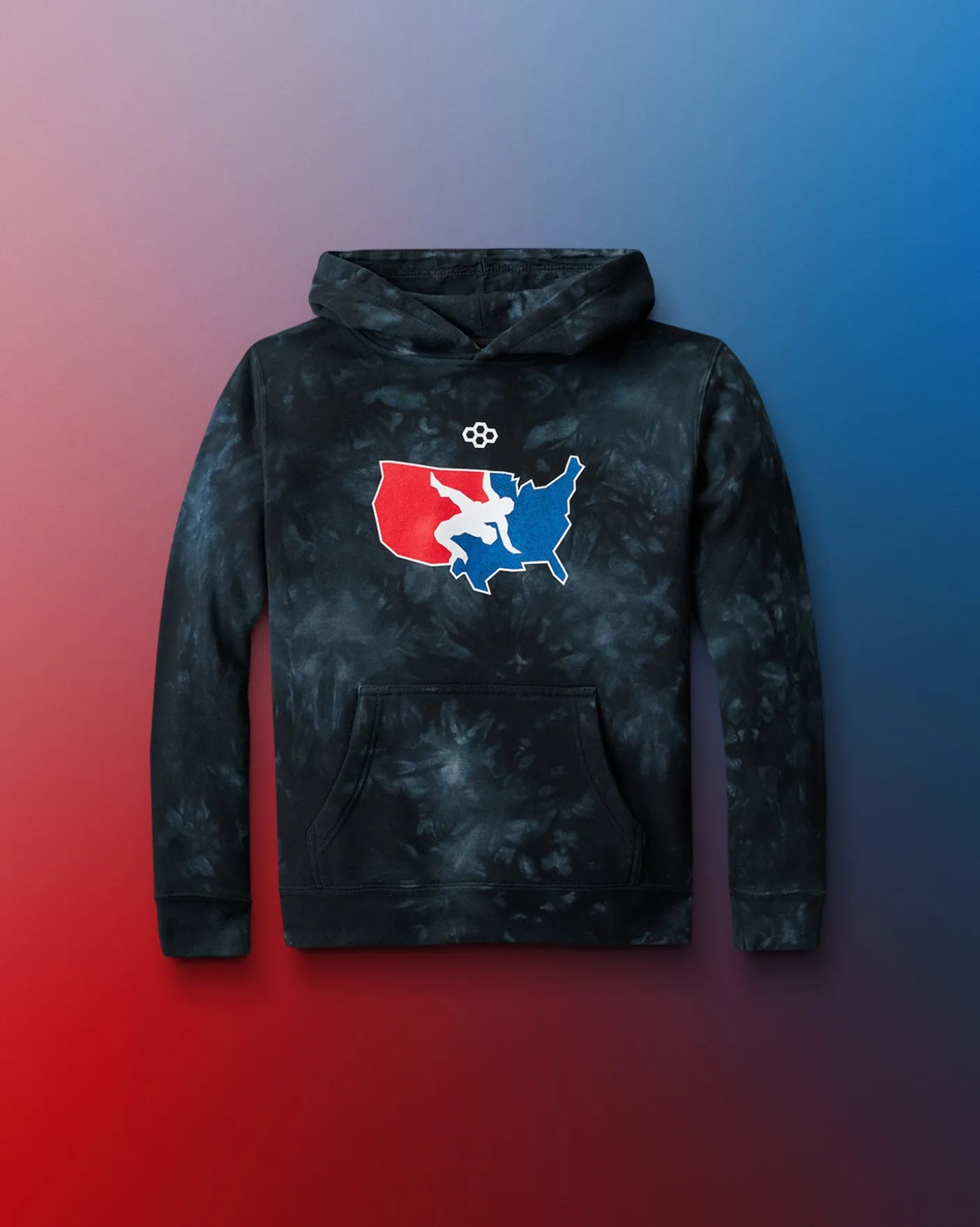 USA Wrestling Logo Youth Tie-Dye Hoodie