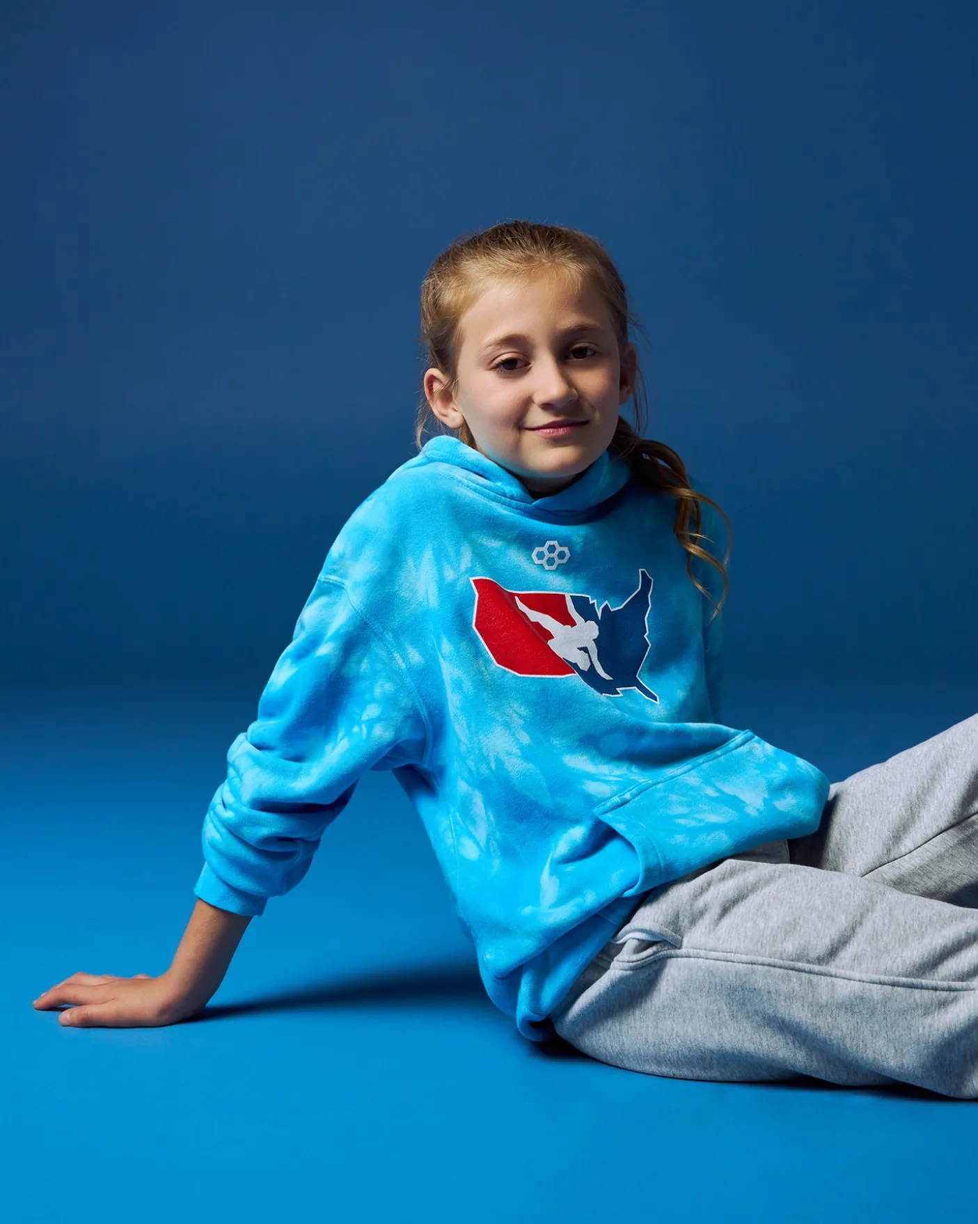 USA Wrestling Logo Youth Tie-Dye Hoodie