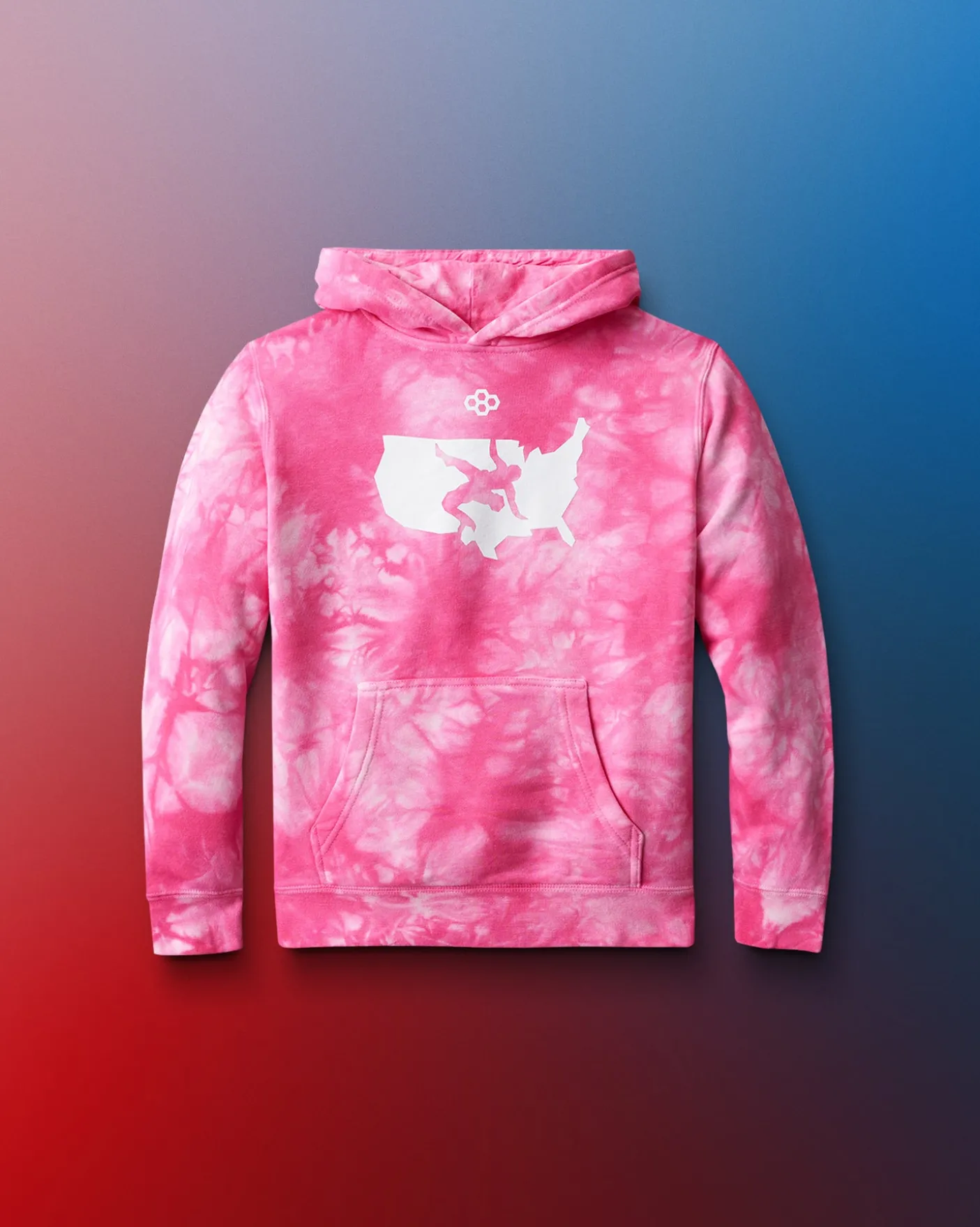 USA Wrestling Logo Youth Tie-Dye Hoodie