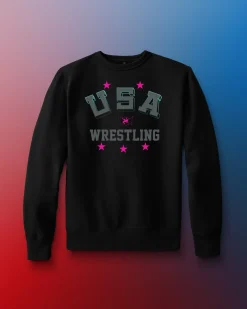 USA Wrestling Retro Comfort Fleece Crewneck