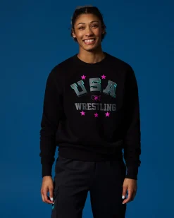 USA Wrestling Retro Comfort Fleece Crewneck