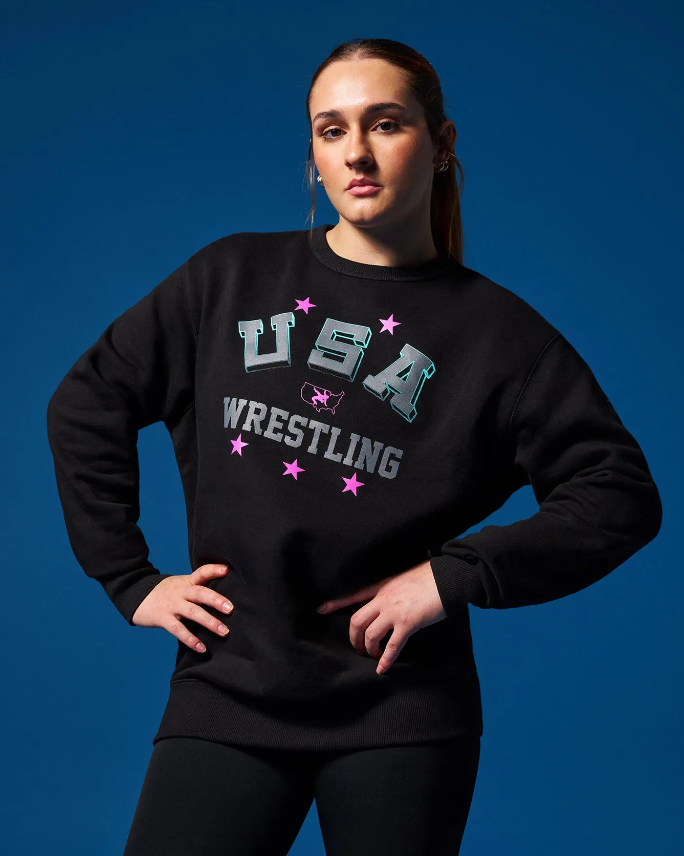 USA Wrestling Retro Comfort Fleece Crewneck