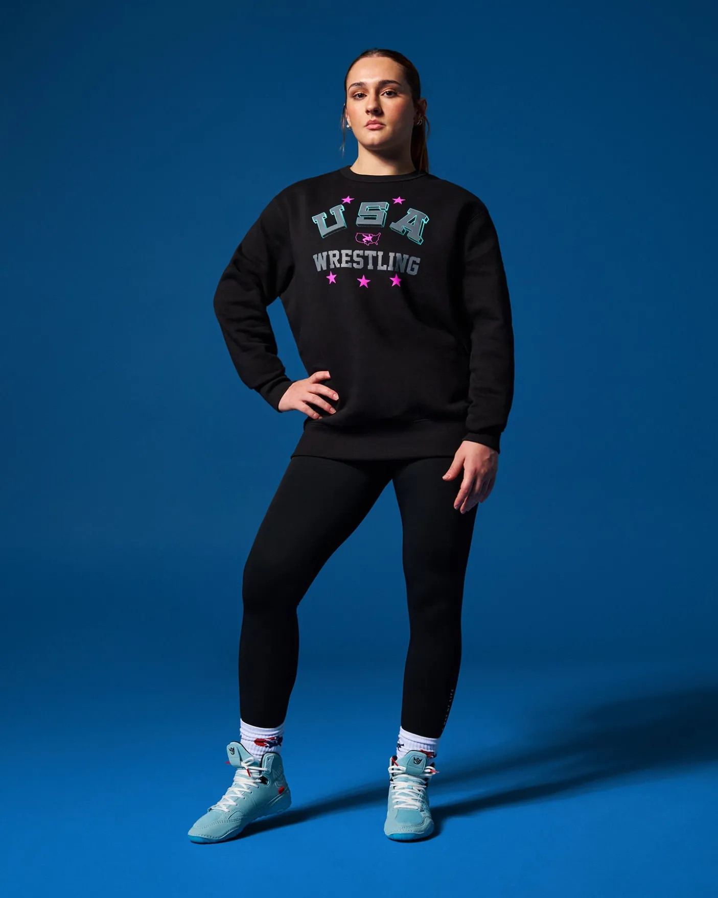 USA Wrestling Retro Comfort Fleece Crewneck