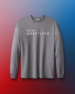 USA Wrestling Stacked Hybrid Long Sleeve